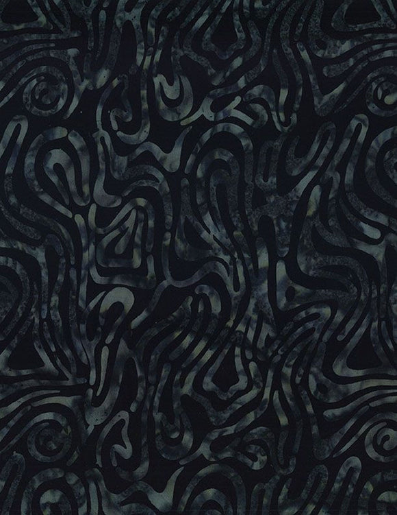 Cinnamon Twist Floating Lines Midnight Blue 22303 449 from Wilmington Batiks by the yard