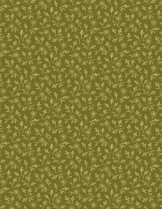 Countryside Small Floral Toss Green Fabric 98752 717 by Kaye England from Wilmington by the yard