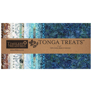 Timeless Treasures Fabrics Tonga Batiks Juniper Treat Mini 5" Squares TT B MINI42 JUNIPER from Timeless Treasures by the pack