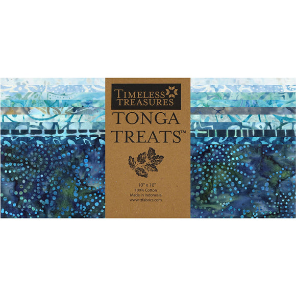 Timeless Treasures Fabrics Tonga Batiks Juniper Treat Square 10