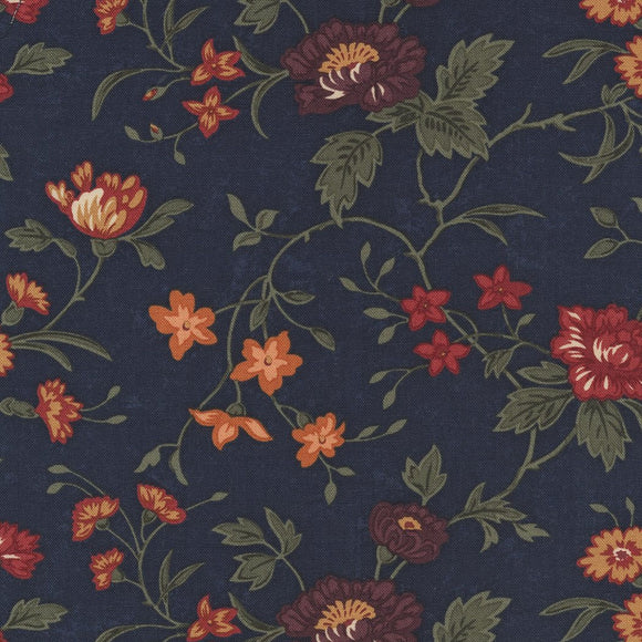 Clover Blossom Farm Black Floral 9710-14 by Kansas Troubles from Moda by the yard  