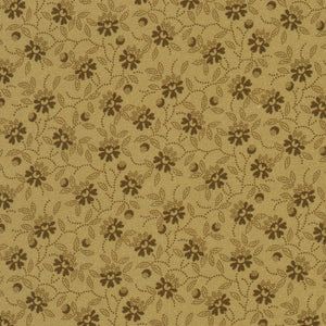 Dakota Threads Flowers Tan 108in Wide Back Fabric AZUDX22553-13 from Robert Kaufman by the yard