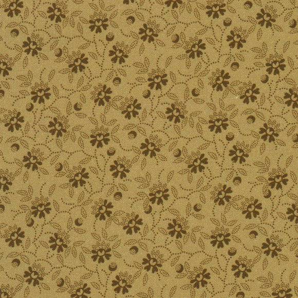 Dakota Threads Flowers Tan 108in Wide Back Fabric AZUDX22553-13 from Robert Kaufman by the yard