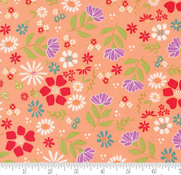 Wild Rose Florals Laguna Sunrise  Cantaloupe 37680 13 by Sherri & Chelsi from Moda by the yard