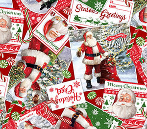 Letters To Santa Red Allover DP27127-24 from Northcott by the yard