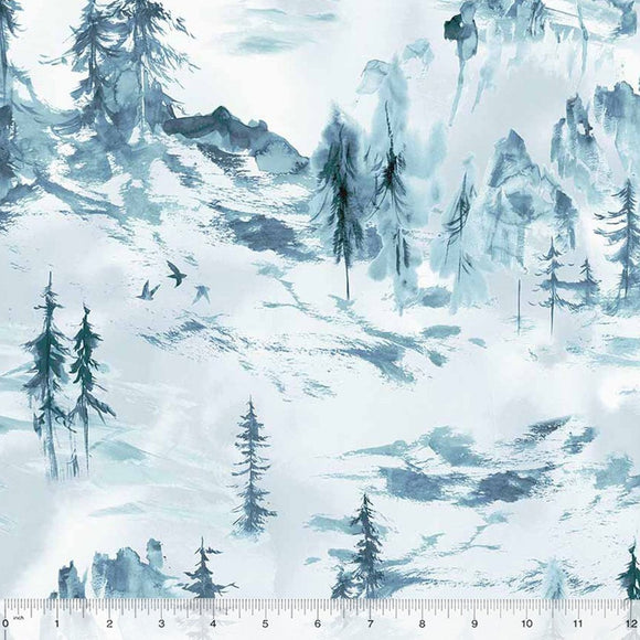 Majestic Blue Mountains fabric 53741-2 from Windham by the yard