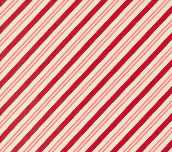 Once Upon Christmas Pink Diagonal Stripe 43166-21 by Sweetfire Road from Moda by the yard