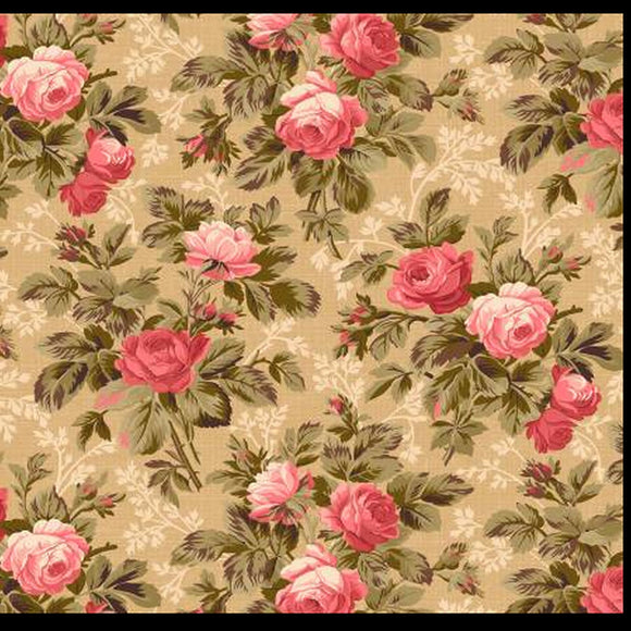 Pathways Tan Medium Floral 98700-237 from Wilmington by the yard