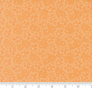 Prairie Blenders Leaf Dot Denim Daisies Butterscotch 35385 14 by Fig Tree Co from Moda by the yard