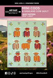 Mini Coos Highland Cow Quilt Pattern from Art East Quilting Co by the pattern