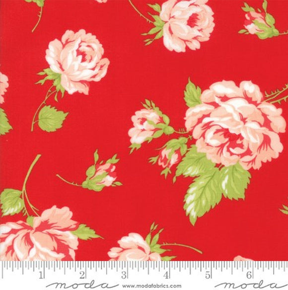 Smitten Red Floral 55170-11 by Camille Roskelley from Moda by the yard