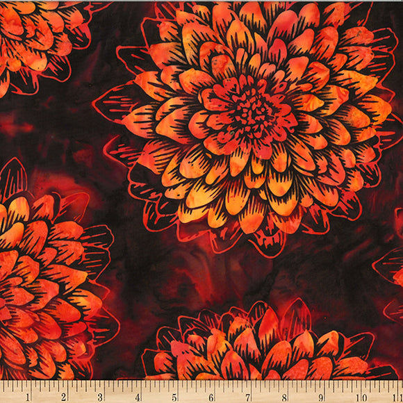 Bali Batiks Amazing Amazon Fabric W2576-67-Flame from Hoffman by the yard