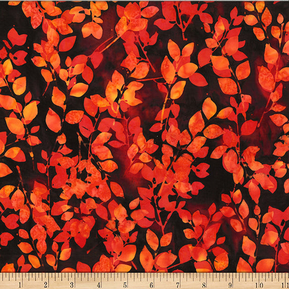 Bali Batiks Amazing Amazon Fabric W2585-67-Flame from Hoffman by the yard