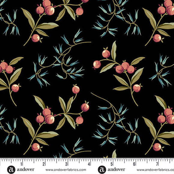 Dahlia Dusk Coralberry A-1375-K by Laundry Basket Quilts from Andover by the yard