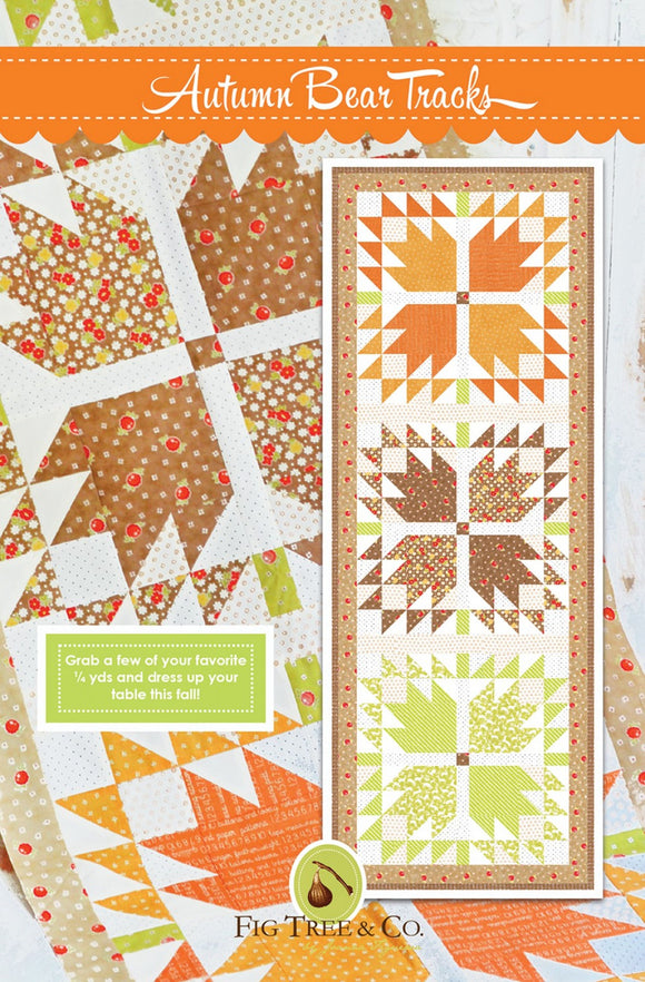Autumn Bear Tracks Pattern FTQ1876 by Joanna Figueroa from Fig Tree & Co