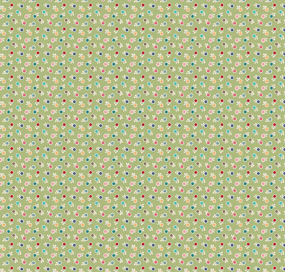 Bee Dots Kathy Lettuce C14166-Lettuce by Lori Holt from Riley Blake