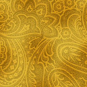 Radiant Paisley Butternut 108" fabric 9747W-33 from Benartex