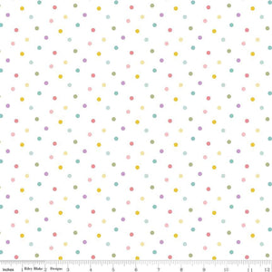 Bunny Trail Dots White C14257-WHITE by Dani Mogstad from Riley Blake
