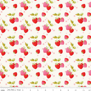 Picnic Florals Strawberries Cream C14612-CREAM
