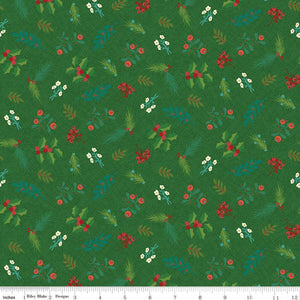 In From the Cold Greenery Green C14863-GREEN by Heather Peterson from Riley Blake by the yard