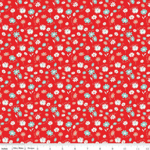 You & Me Loves Me Red C15401-RED by Sandy Gervais for Riley Blake by the yard