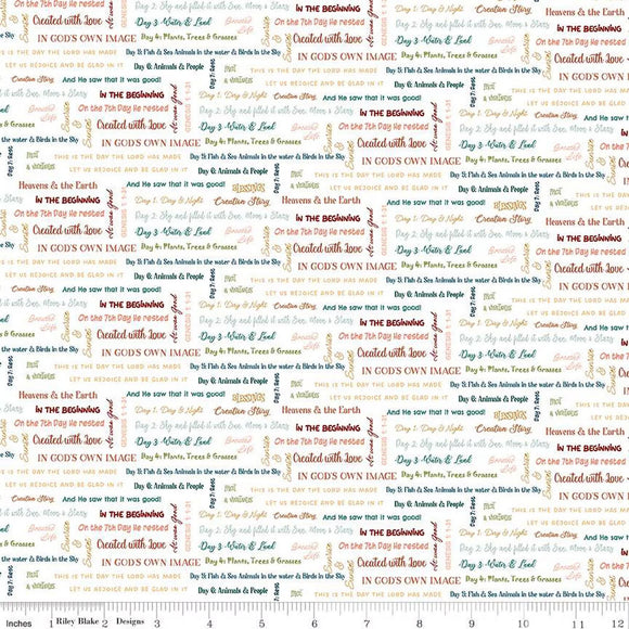 Created with Love It Is Written Ecru C15974-ECRU by Jennifer Long from Riley Blake by the yard