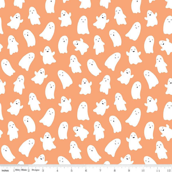 Hey Pumpkin Ghosts Pumpkin C16032-PUMPKIN by My Mind's Eye from Riley Blake by the yard