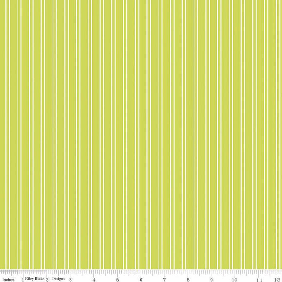 Pickleball Stripes Lime C16203-LIME by My Mind's Eye from Riley Blake by the yard
