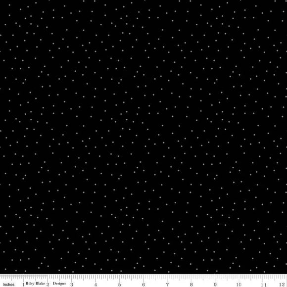 Blackout Dots Black C16249-BLACK from Riley Blake by the yard