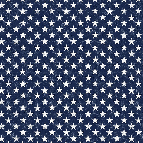 Let Freedom Ring USA Patriotic Stars GAIL-CD2226 NAVY from Timeless Treasures by the yard