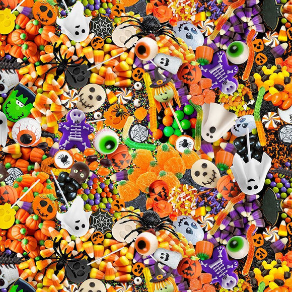 Trick Or Treat Candies BOO CD2937 TRICK I Boo What I Want from Timeless Treasures 