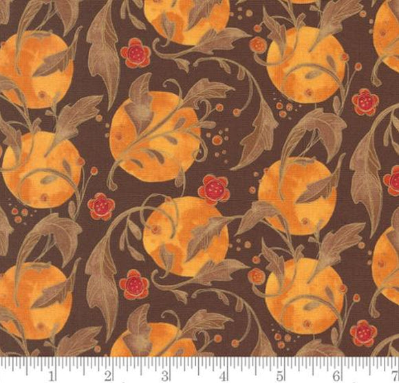 Swirly Leaves Dots Leaf Forest Frolic Chocolate 48741 15 from Moda 