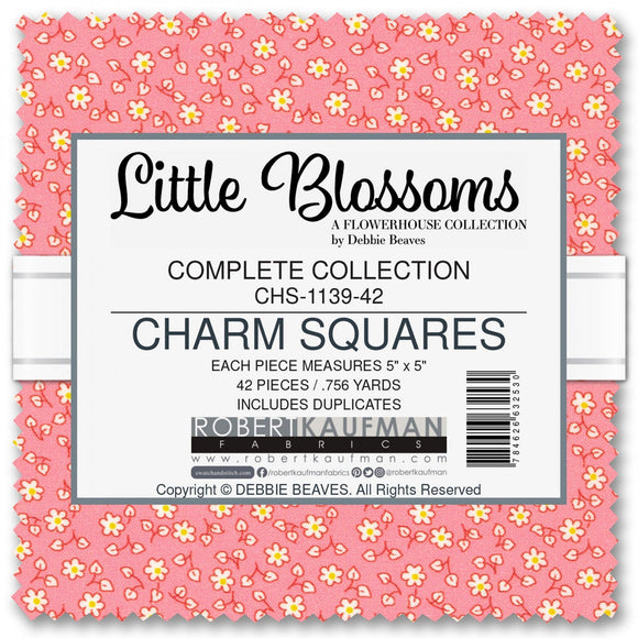 Little Blossoms 5 inch Squares CHS-1139-42 by Debbie Beaves Collection from Robert Kaufman 