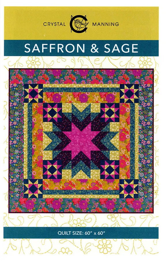 Saffron & Sage CMA-898 Quilt Pattern by Crystal Manning by the pattern