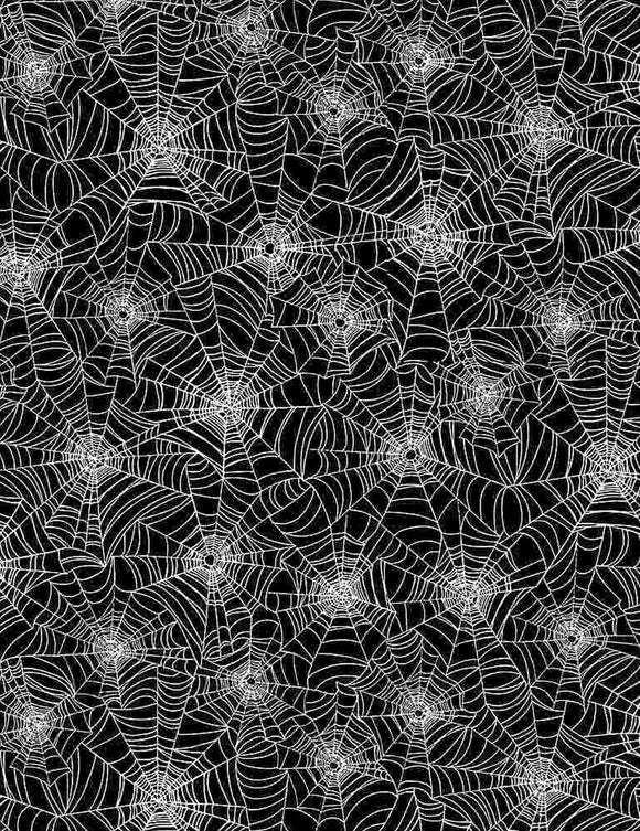 Halloween Web GAIL-CG7786 BLACK from Timeless Treasures by the yard