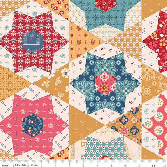Americana Home Décor Stars HD16101-MULTI by Lori Holt from Riley Blake by the yard
