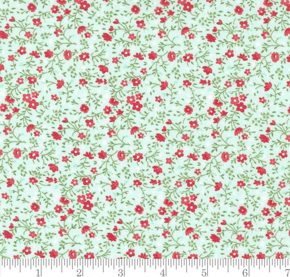 Lighthearted Meadow Light Aqua Fabric 55297 14 by Camille Roskelley from Moda