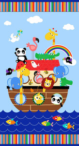 Noah's Ark Panel KIDZ-C 6545 23" x 44" Fabric Panel from Timeless Treasures by the panel