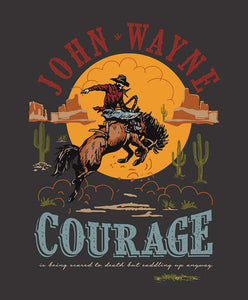 John Wayne Courage 36" x 43" Charcoal Panel P14307-CHARCOAL from Riley Blake