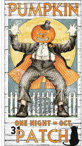 Pumpkin Patch Pumpkin Poster Main 24" x 43" Panel PD14570-PANEL by J. Wecker Frisch for Riley Blake Designs by the panel