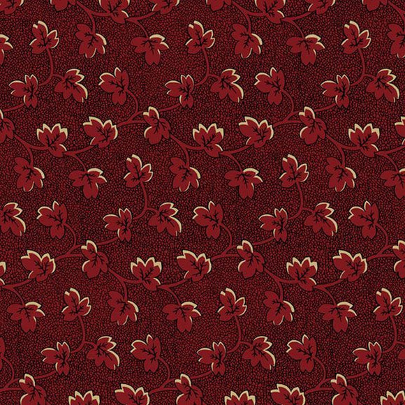 Tree Leaves Vintage Charm R330514 RED by Judie Rothermel from Marcus Fabrics