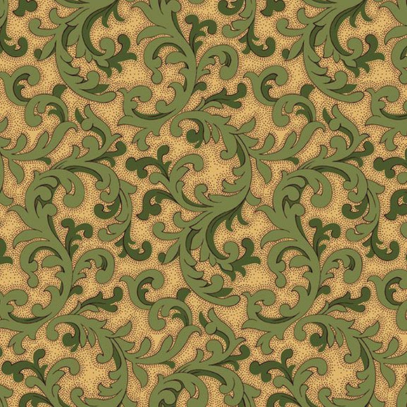 Twister Vintage Charm R330515 GREEN by Judie Rothermel from Marcus Fabrics