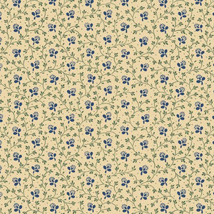 Nosegay Vintage Charm R330518 BLUE by Judie Rothermel from Marcus Fabrics