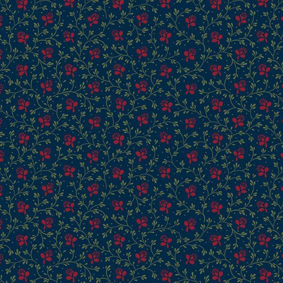Nosegay Vintage Charm R330518 NAVY by Judie Rothermel from Marcus Fabrics
