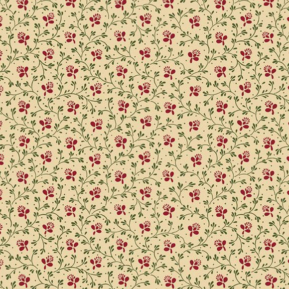 Nosegay Vintage Charm R330518 RED by Judie Rothermel from Marcus Fabrics