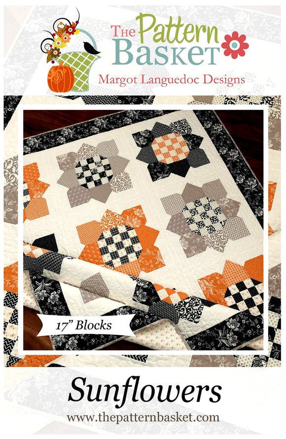 Sunflowers Quilt Pattern By Margot Languedoc From The Pattern Basket Sunflowers quilt pattern by margot languedoc from the pattern basket