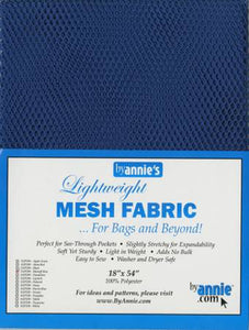 Lightweight Mesh Fabric 18"x54" Blastoff Blue SUP209 By Annie