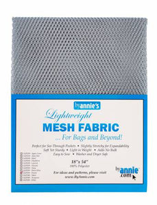 Lightweight Mesh Fabric 18"x54" Pewter SUP209 By Annie
