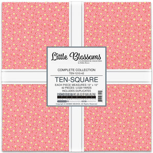 Little Blossoms 10 inch squares TEN-1210-42 by Debbie Beaves Collection from Robert Kaufman by the pack