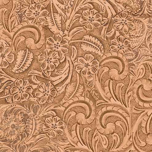 Big Sky Country Tooled Leather Cotton Fabric CX11306-CRML-D from Michael Miller 